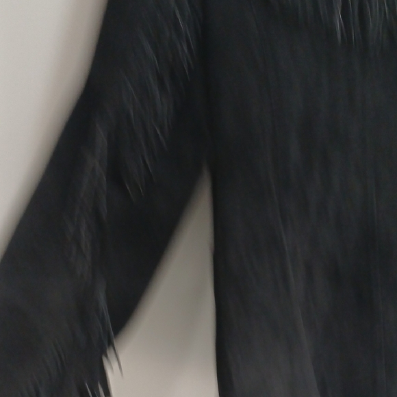 Black Suede Jacket with Fringe by [Brand] - Picture 2 of 16